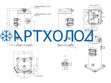 Компрессор спиральный RCM107E4LB7CA (141R8634) Ридан Компрессор спиральный RCM107E4LB7CA (141R8634) Ридан