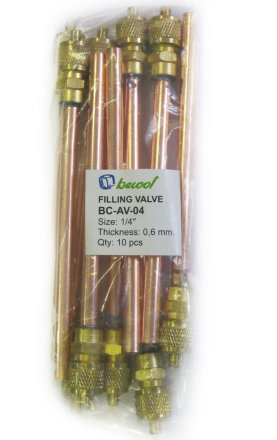 Штуцер сервисный с красномедной трубкой диаметром 1/4" BC-AV-04 Becool