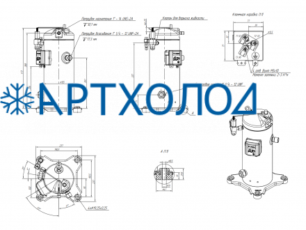 Компрессор спиральный RCL11E4LT8CA (141R9534) Ридан