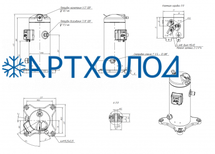 Компрессор спиральный RCM11E4LT7CA (141R8813) Ридан