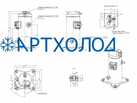 Компрессор спиральный RCM30E4LT7CA (141R8825) Ридан
